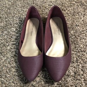 Maroon pointed flats